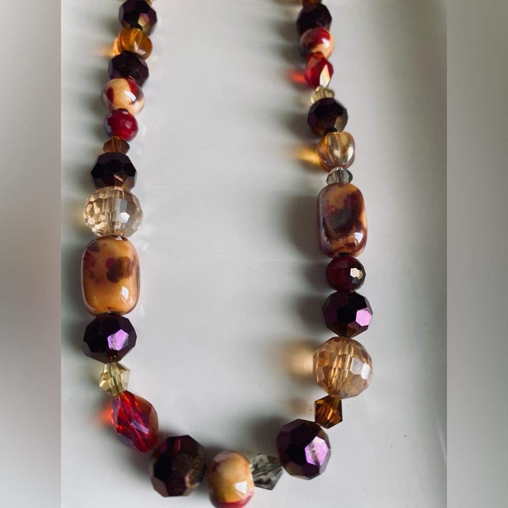 Hand-Made Multi-Color Beaded Necklace